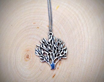 Tree Pendant Necklace: Nature Lover Gift, 18 inch Chain