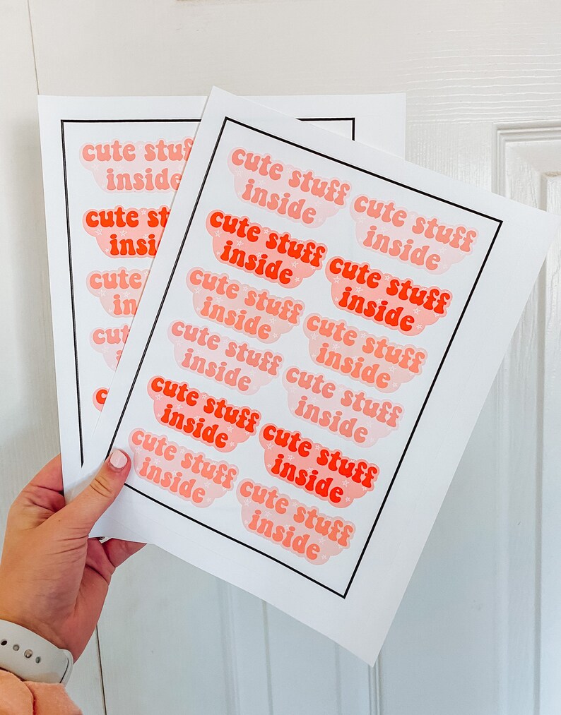 Cute Stuff Inside Packaging Stickers