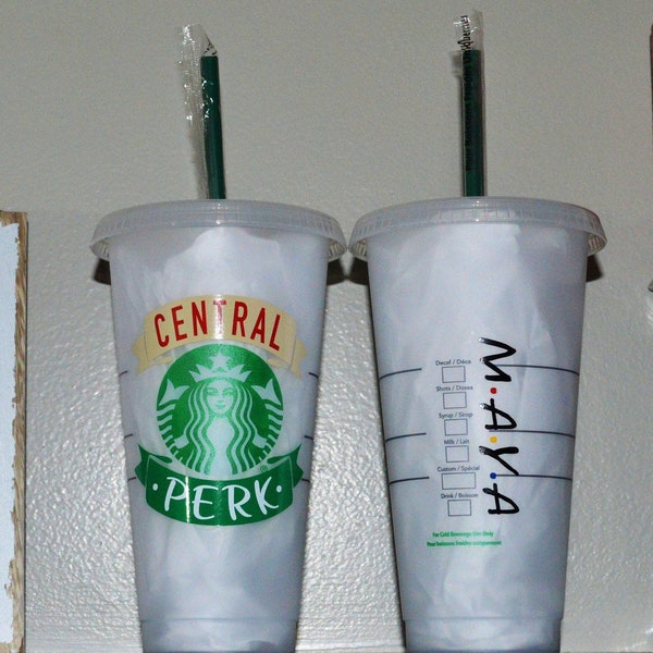 Personalized Central Perk Starbucks Cup, Personalized Friends Starbucks Cup, Starbucks Venti, Friends Theme Cup, Custom Cup.