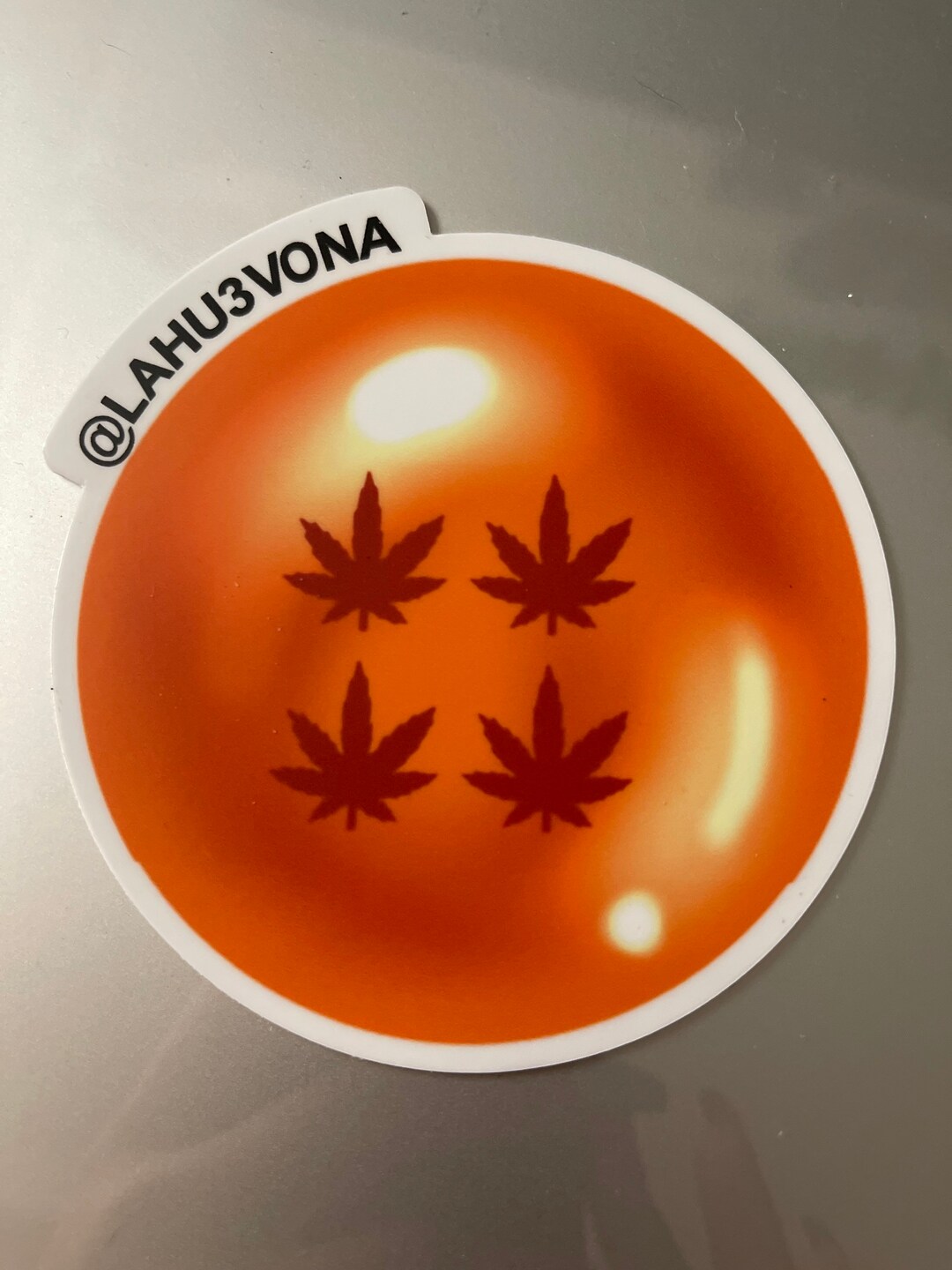 Dragon Ball Z Weed Leaf Ball 4 Vinyl Sticker Etsy