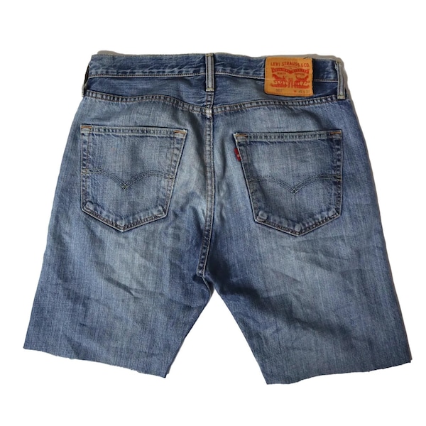 Short en jean Levi's 501 taille haute retravaillé vintage - Taille 31"