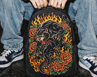 Vintage Adults Brand New Deadstock Y2K Camo Ed Hardy Backpack Bag