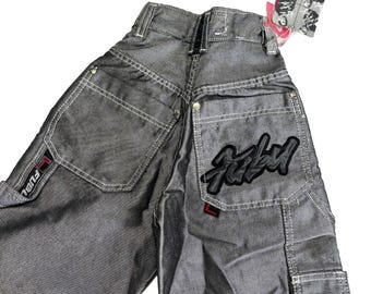 PACO JEANS 2000年 Y2K 極太デニムカーゴパンツ バギー ワイド Vintage PACO Wide Leg Jeans 90s Y2K Denim Cargo - Size 34 x