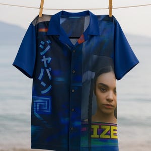 Cyberpunk Y2K Techwear Shirt – Japanese Streetwear Graphic Button-Up for Men | Harajuku Vaporwave Aesthetic