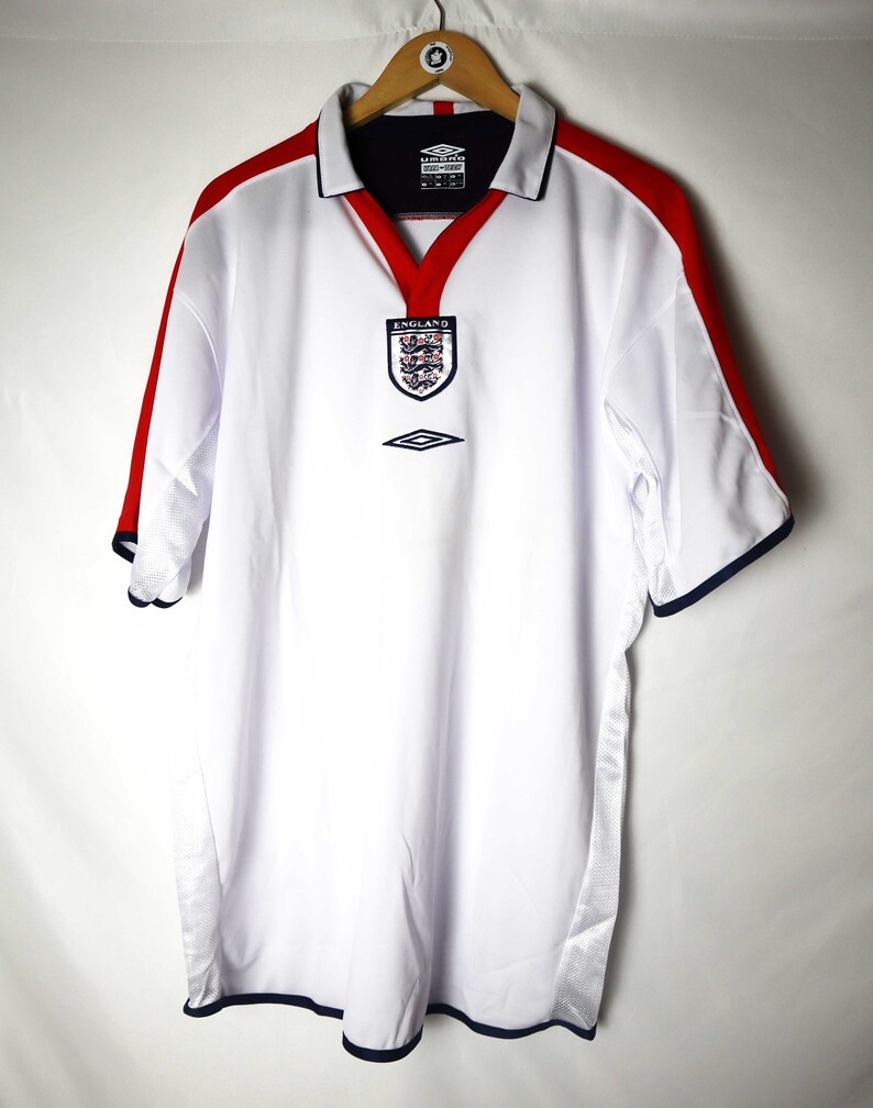 Umbro Home England Original Collared Vapa Tech Football/soccer Jersey ...