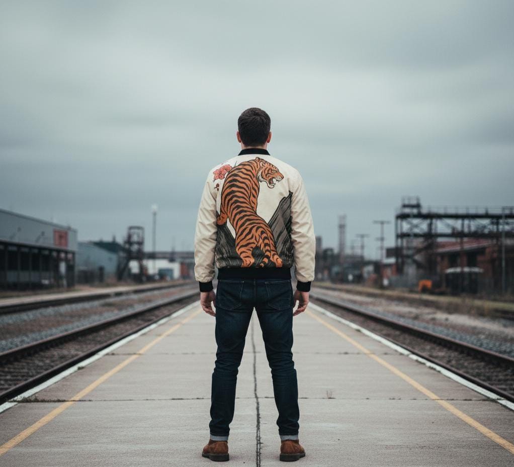 Snow Tiger Eco-Friendly Printed Bomber Jacket main image 1