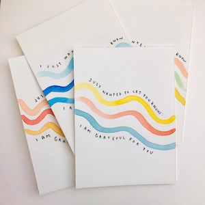 Je vous suis très reconnaissant Ensemble de cartes de remerciement carte de remerciement faite main carte de gratitude carte de remerciement Ensemble de cartes de vœux douces