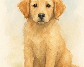 Add a Pet to Your Custom Landscape Painting – Hand-Painted Pet Add-On for Watercolor Art