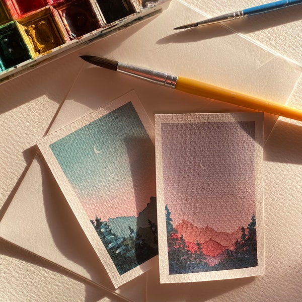 Small watercolor painting Watercolor