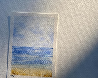 Custom Watercolor Landscape Painting: Hand Painted Photo Keepsake