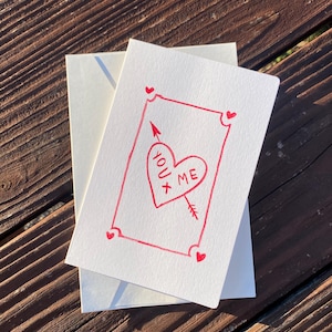 Süße Jahrestagskarte, Liebeskarte, du und ich valentine