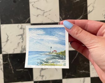 Custom Watercolor Landscape Painting: Personalized Travel Keepsake