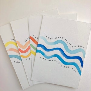 Handmade Watercolor Thank You Card Set - Grateful Cards - Etsy