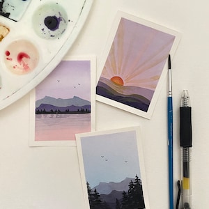 小さな水彩画 水彩画