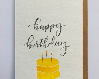 Disegno A Colori Acquatico Di Torta Di Compleanno Torta Di Compleanno Nozze Acquerello Dolce 268927651