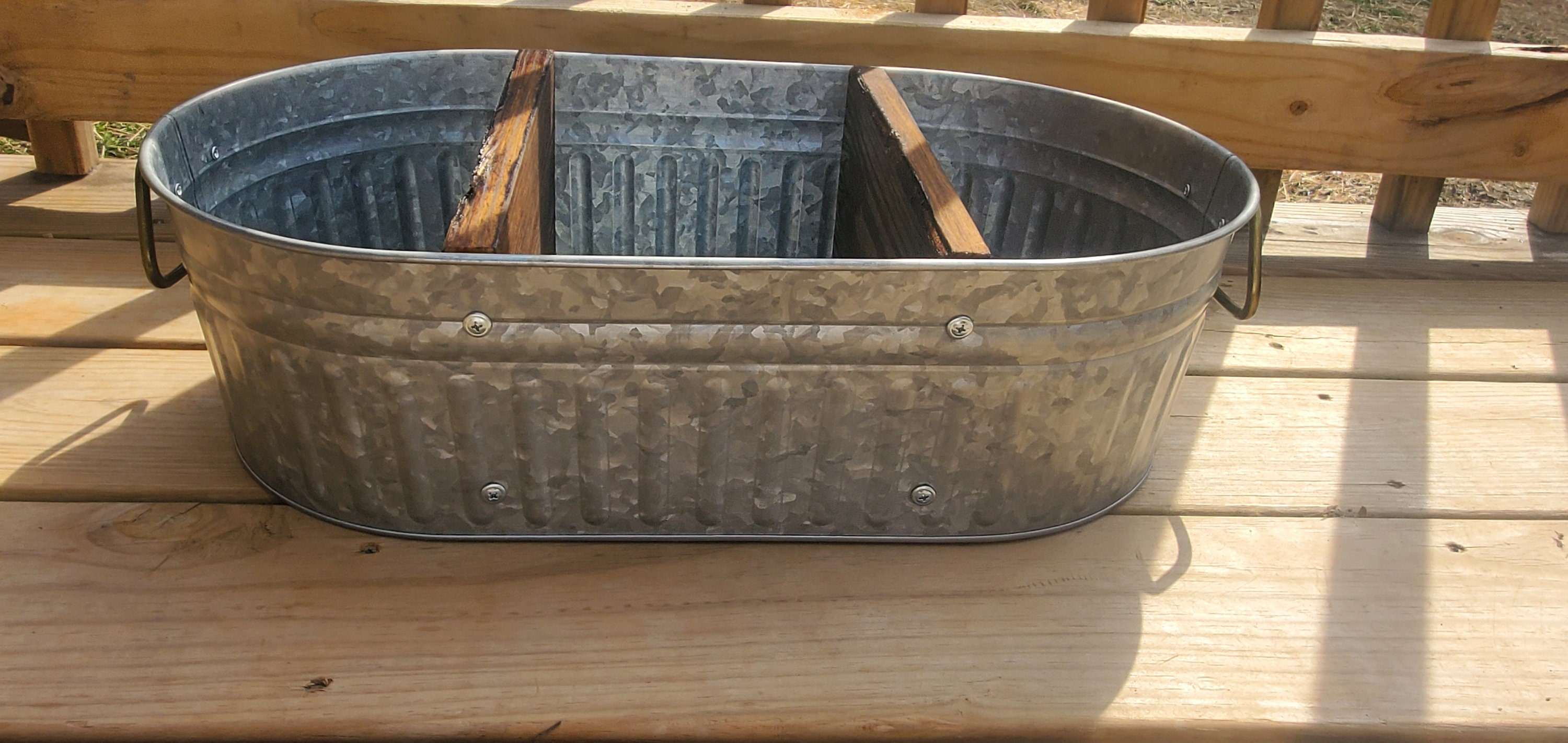 Rustic galvanized tub shelf Etsy