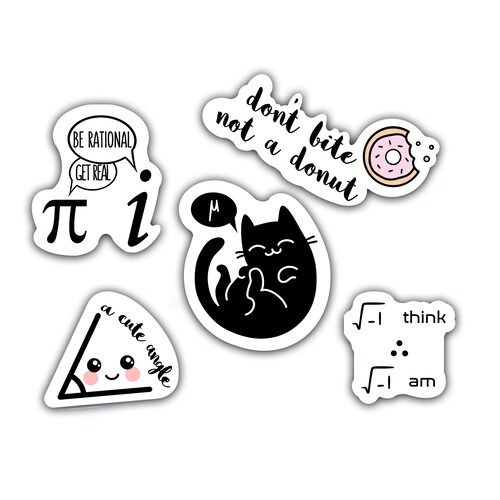 Cute Funny Math Sticker Set Great Gift for Math Enthusiasts | Etsy