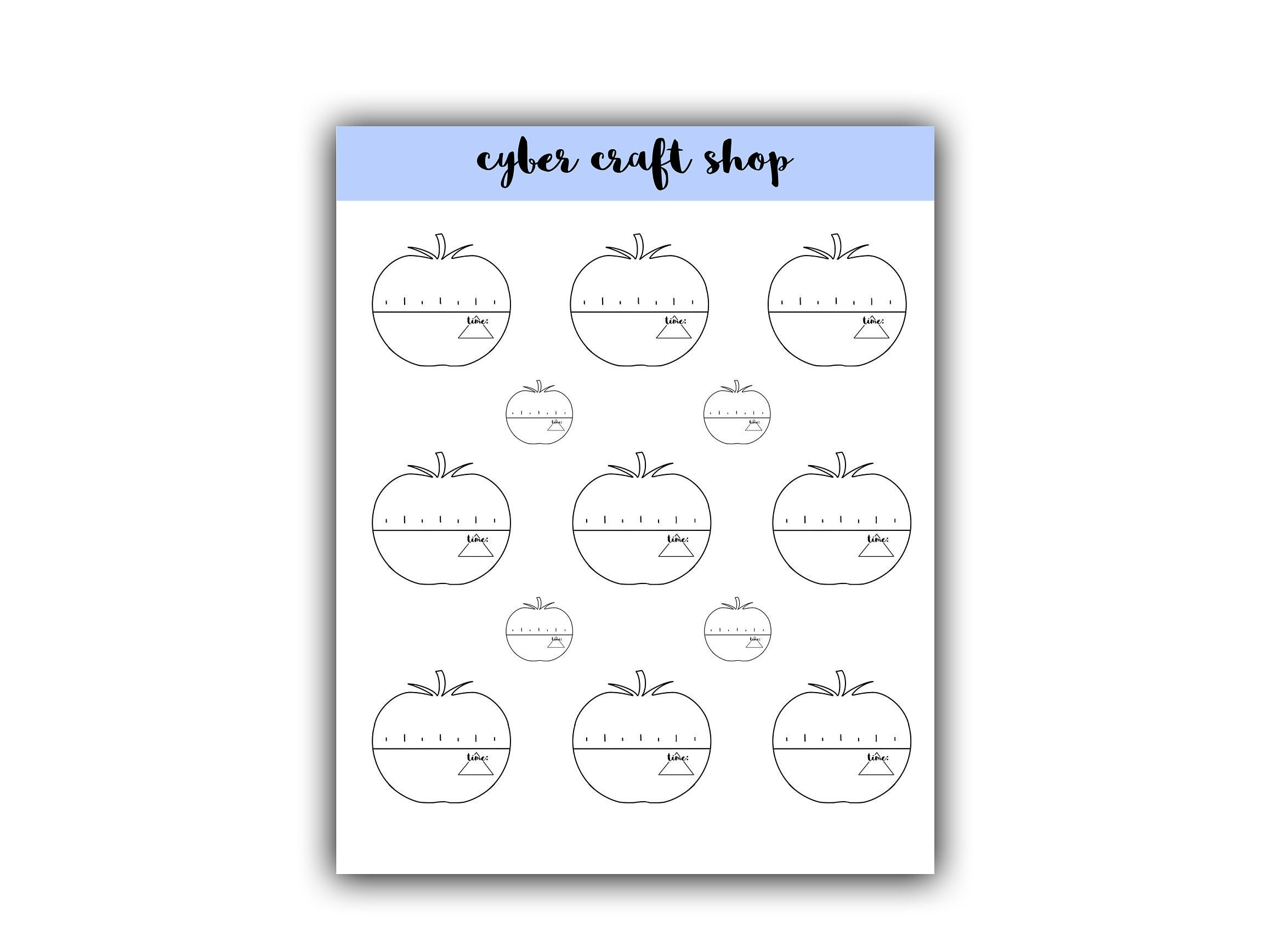 Timer sticker kit perfect for home school college students Etsy