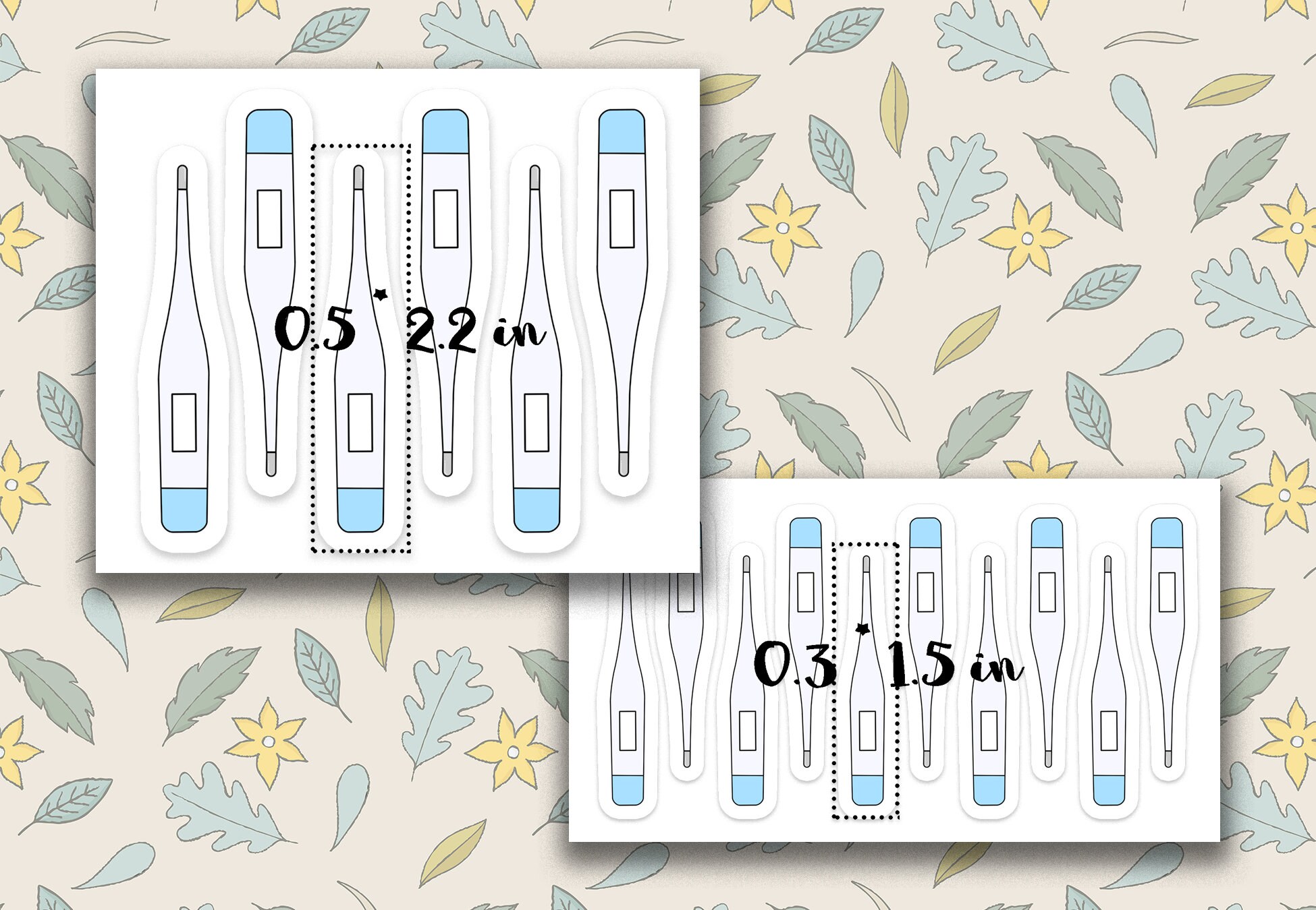 Colorless Thermometer Sticker Thermometer - Temperature Tracking Sticker Sheets - Etsy