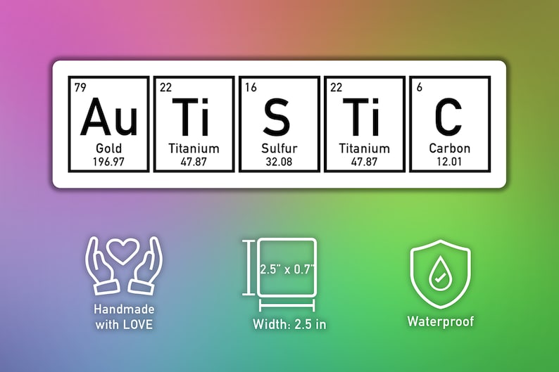 AuTiSTiC Periodic Table Edition Great Gift For Anyone On Etsy