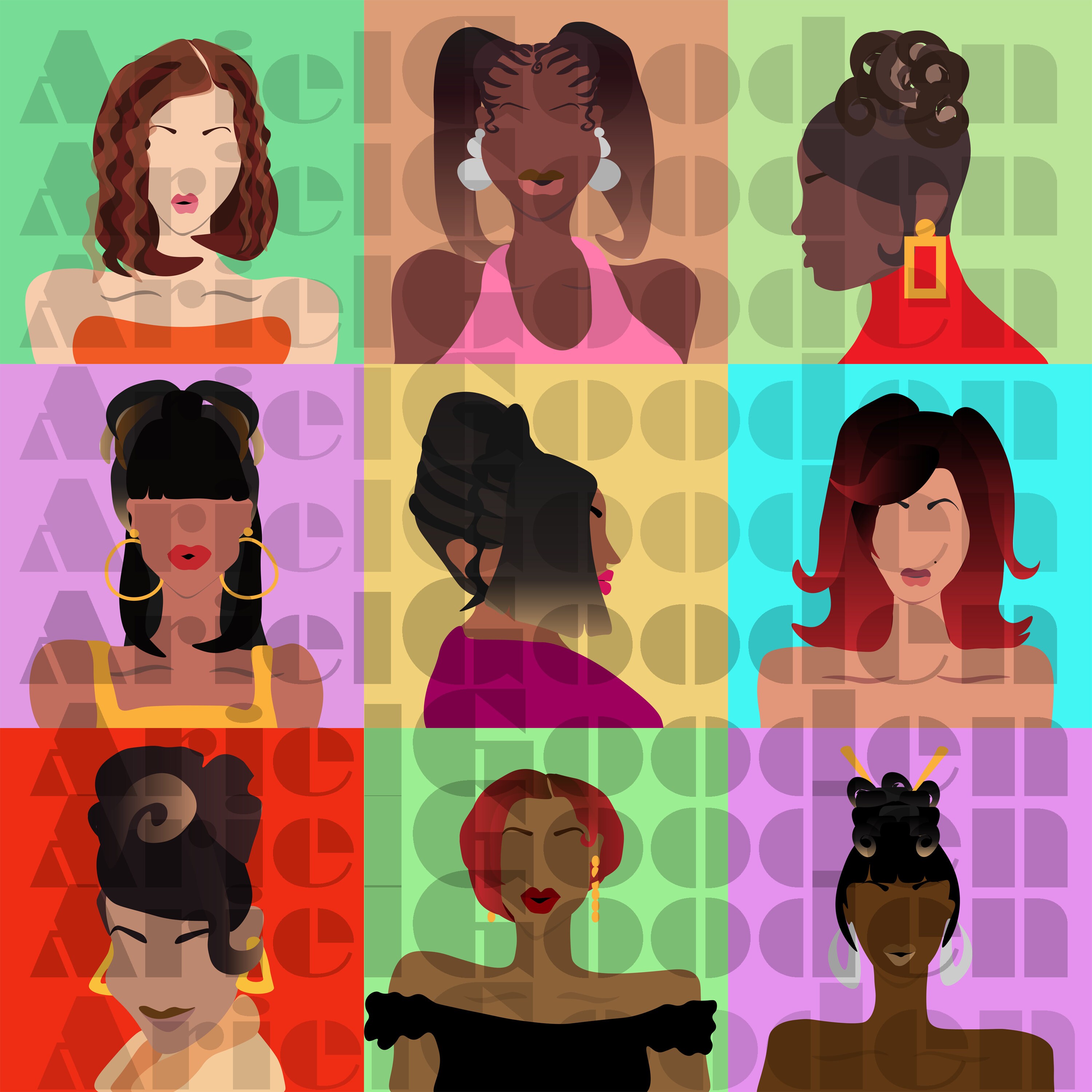 Black Hair Salon Black Art Canvas Black Art Black Digital Art Black Art