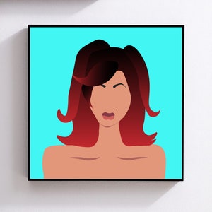 90&#39;s Ombre | Black hair art | 90’s hairstyle | Black Digital Art | Black Printable Art | Black Art | Black Woman Art | Black Woman | Woman