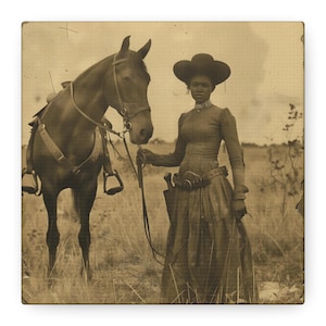 Unframed | Black Cowgirl IV, Black Cowgirl Art, Black American Western Art, Black American Cowboy Art, Black Cowboy Decor