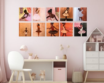 10 Black Ballerinas | Ballet Art | Black Ballerina | Ballerina Art | black ballerina art print | Ballerina Wall Art | Ballerina Printable