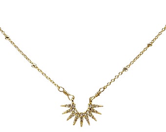 Rayne Half Sunburst Necklace