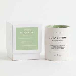 Premade modern minimalist label design, Homemade candle product label, Personalized candle custom labels, Editable Candle Label Template