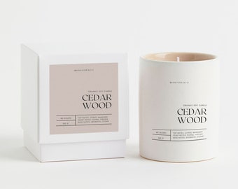 Canva Candle Label Design, Homemade Candle Product Label, Personalized Custom Packaging, Editable DIY Candle, Fall Minimalist Tin Business