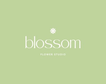 Premade Florist Logo Design, Modern Flower Shop logo, Simple Botanical Floral Logo, Elegant Feminine Logo, Calligraphy logo, Floristry logo