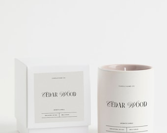 DIY Candle Branding Kit, Editable Canva Label Template, Luxury Product Sticker, Minimalist Fall Packaging, Premade Custom Jar Label Design