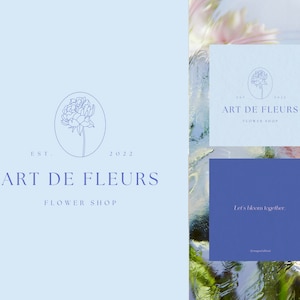 Premade Peony Logo Design, Pastel Flower Shop Logo, Elegant Florist Logo, Minimalist Event Planner Logo, Modern Bloom Logo, Wedding Logo