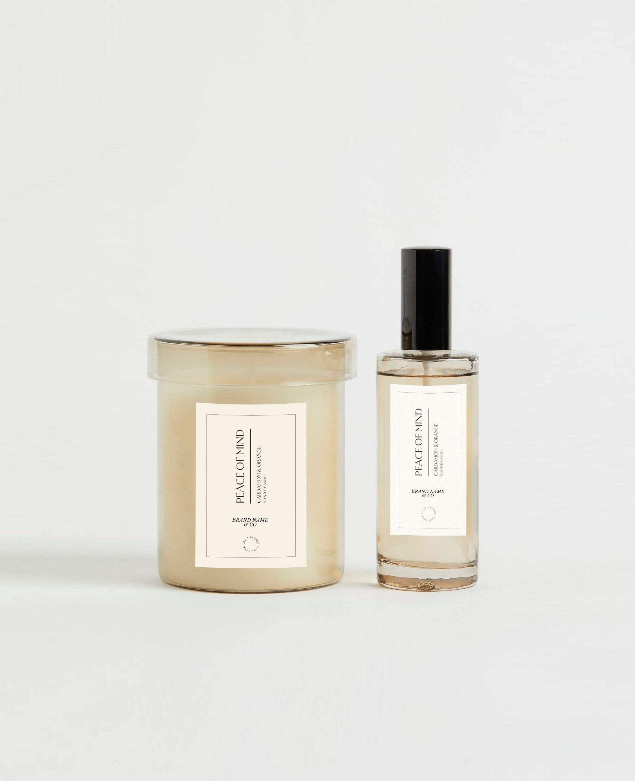 Canva Vertical Candle Label Template, Modern Editable Product Label Design, Personalized Candle Branding, Minimalist Jar & Tin Label