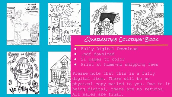 Download Quarantine Coloring Book Etsy