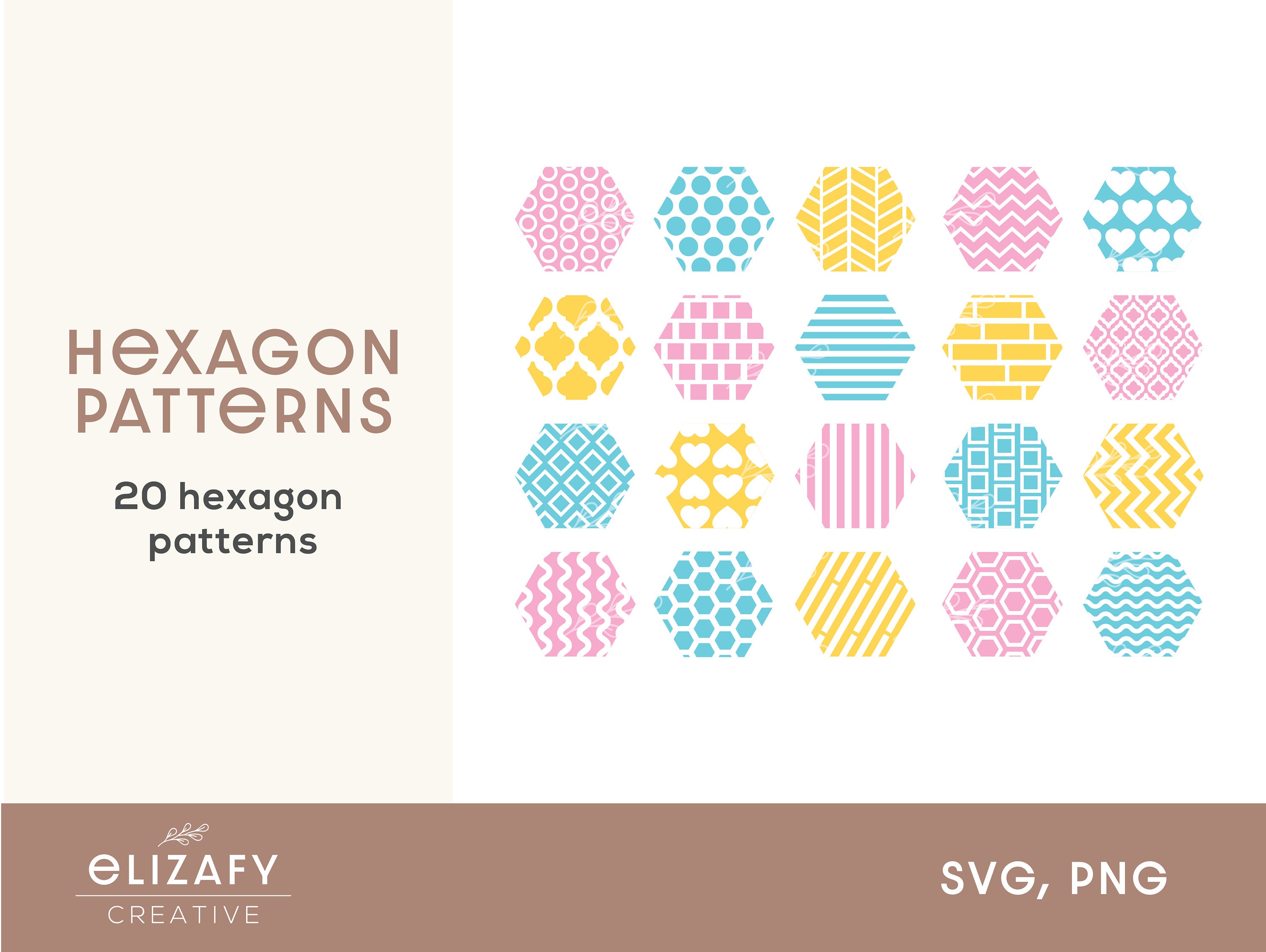 Download Hexagon Pattern SVG Pattern SVG Honeycomb SVG Keychain | Etsy