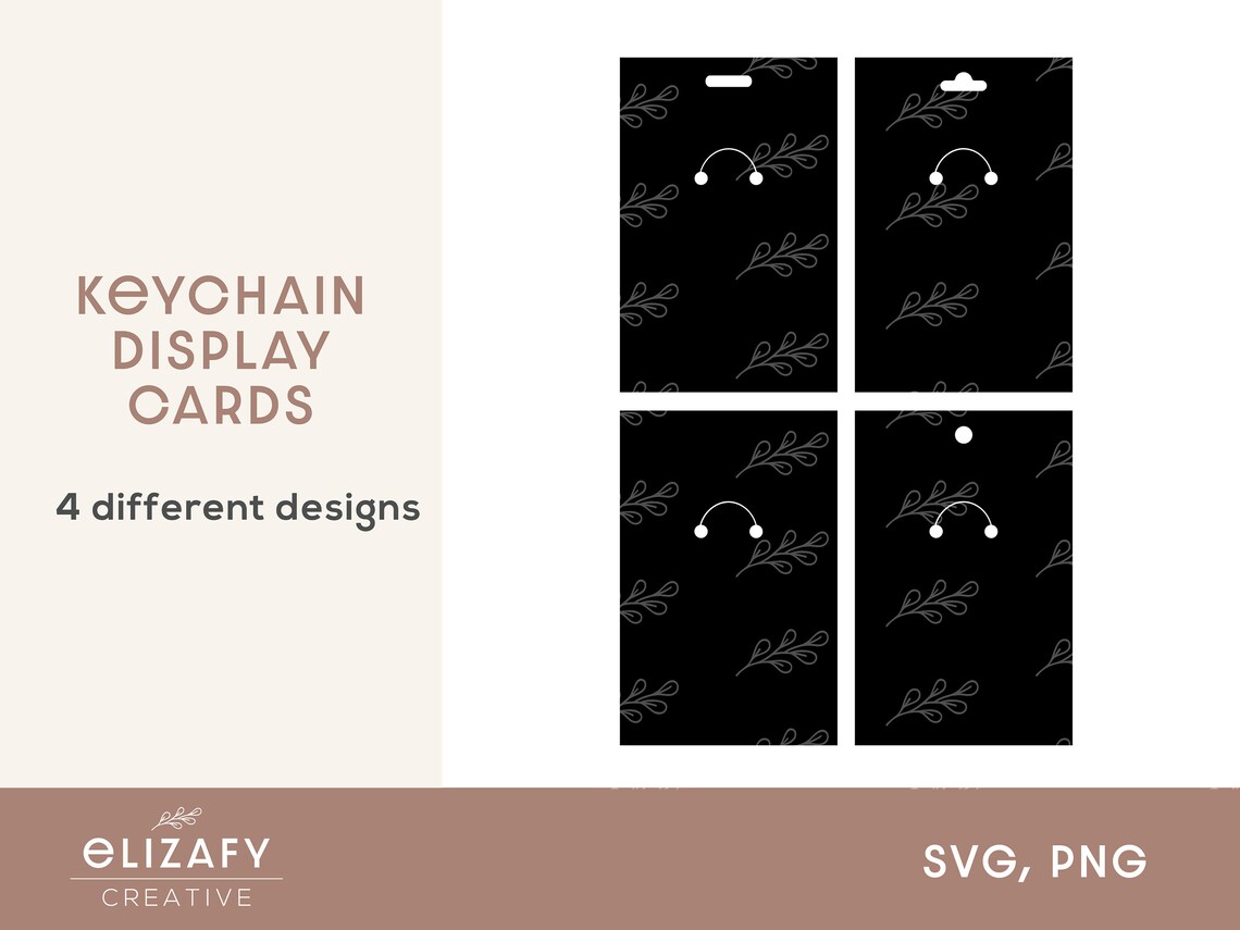 Download Keychain Display Card SVG Keychain Card Holder Digital | Etsy
