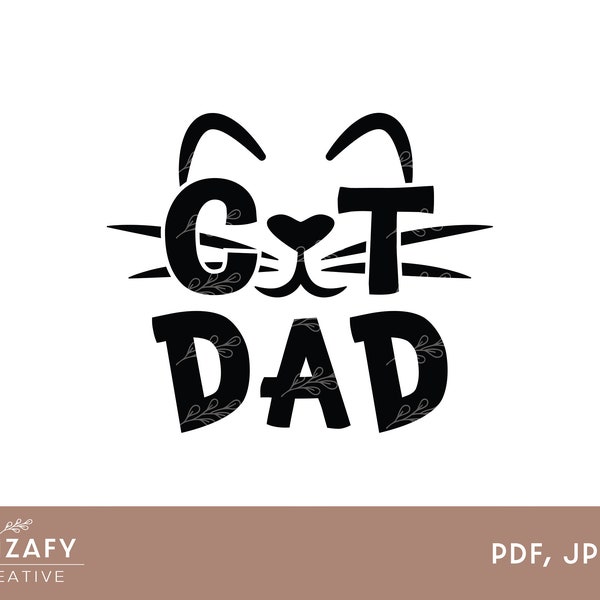 Cat Dad SVG | Fur Dad SVG | Fathers Day svg| Cat svg | Cat Paw svg | Cat Quote svg | Paw Print svg | Fur Dad svg | Cat Daddy svg