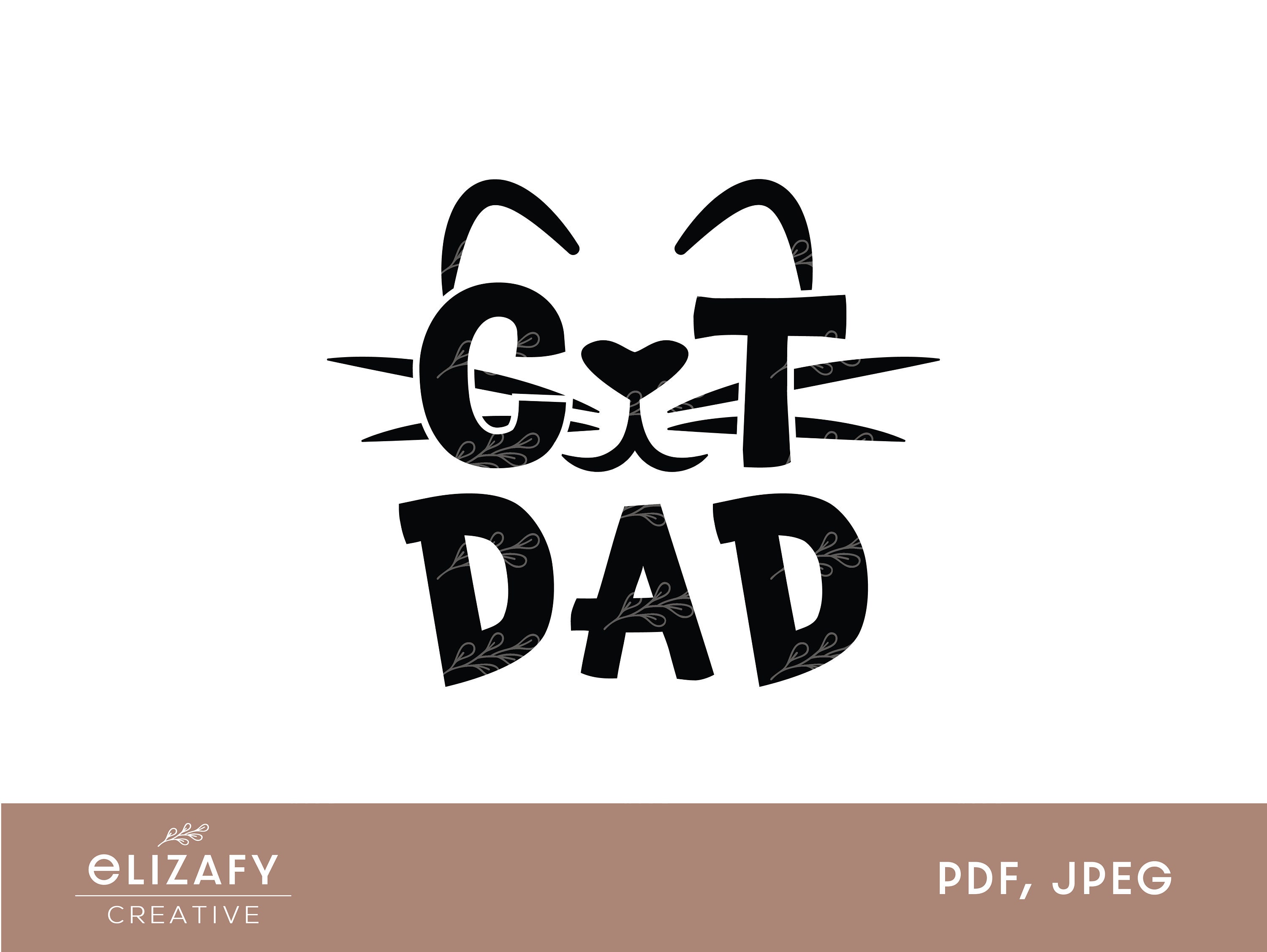 Cat Dad SVG Fur Dad SVG Fathers Day Svg Cat Svg Cat Paw - Etsy UK