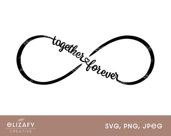 Gemeinsam für immer SVG | Schlafzimmer Paar SVG | Paar Schlafzimmer Dekor SVG | Infinity Svg | Infinity-Symbol für Cricut | Infinity Icon Svg