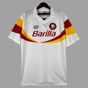Jersey Soccer Super Retro Colletion Roma City White Italy Fans Soccer Edition