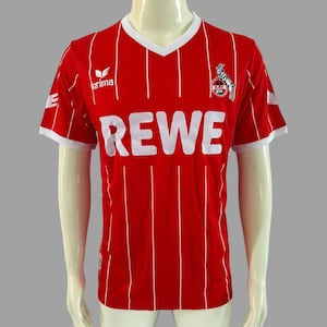 Jersey Soccer Retro Colletion Koln City Retro Shirt Red Fans Soccer Germany Collection