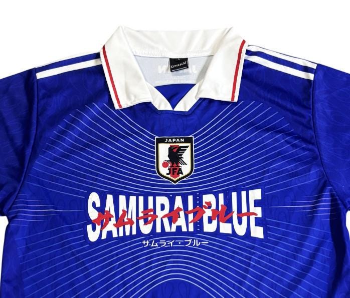 Japan Retro Style Soccer Jersey Samurai Blue Football Shirt