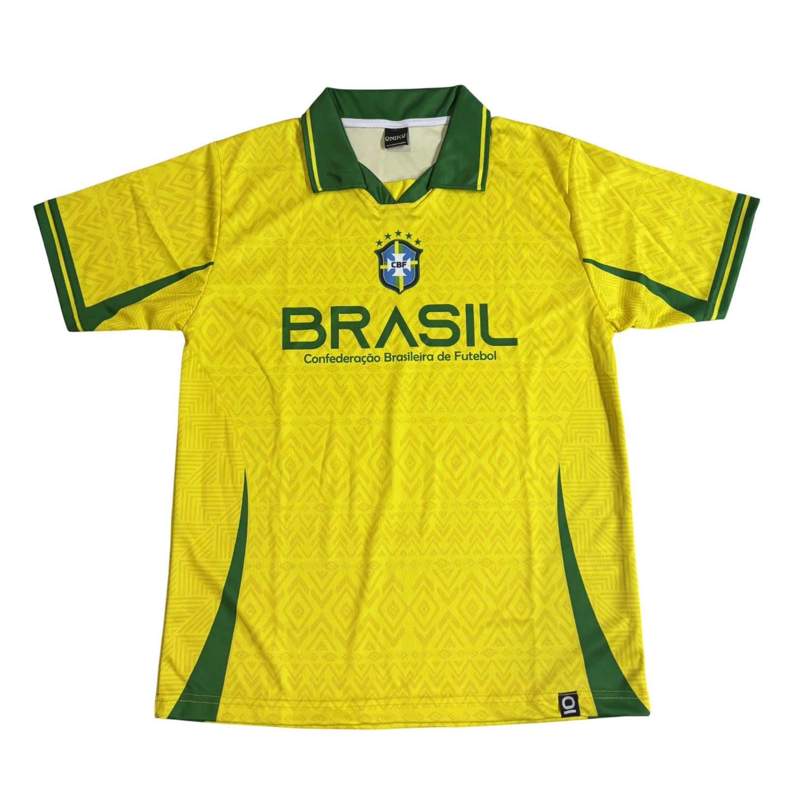 Brazil Retro Style Soccer Jersey - Brasil Football Shirt - Classic