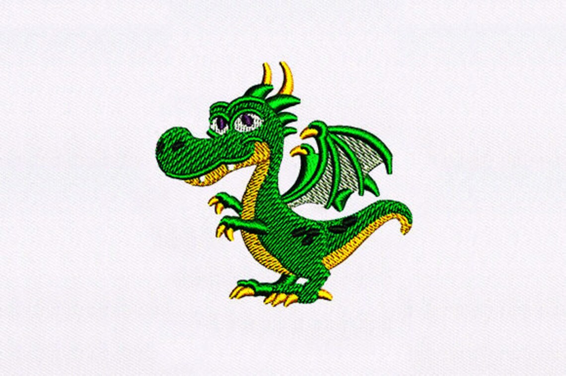 Happy Little Dragon Embroidery