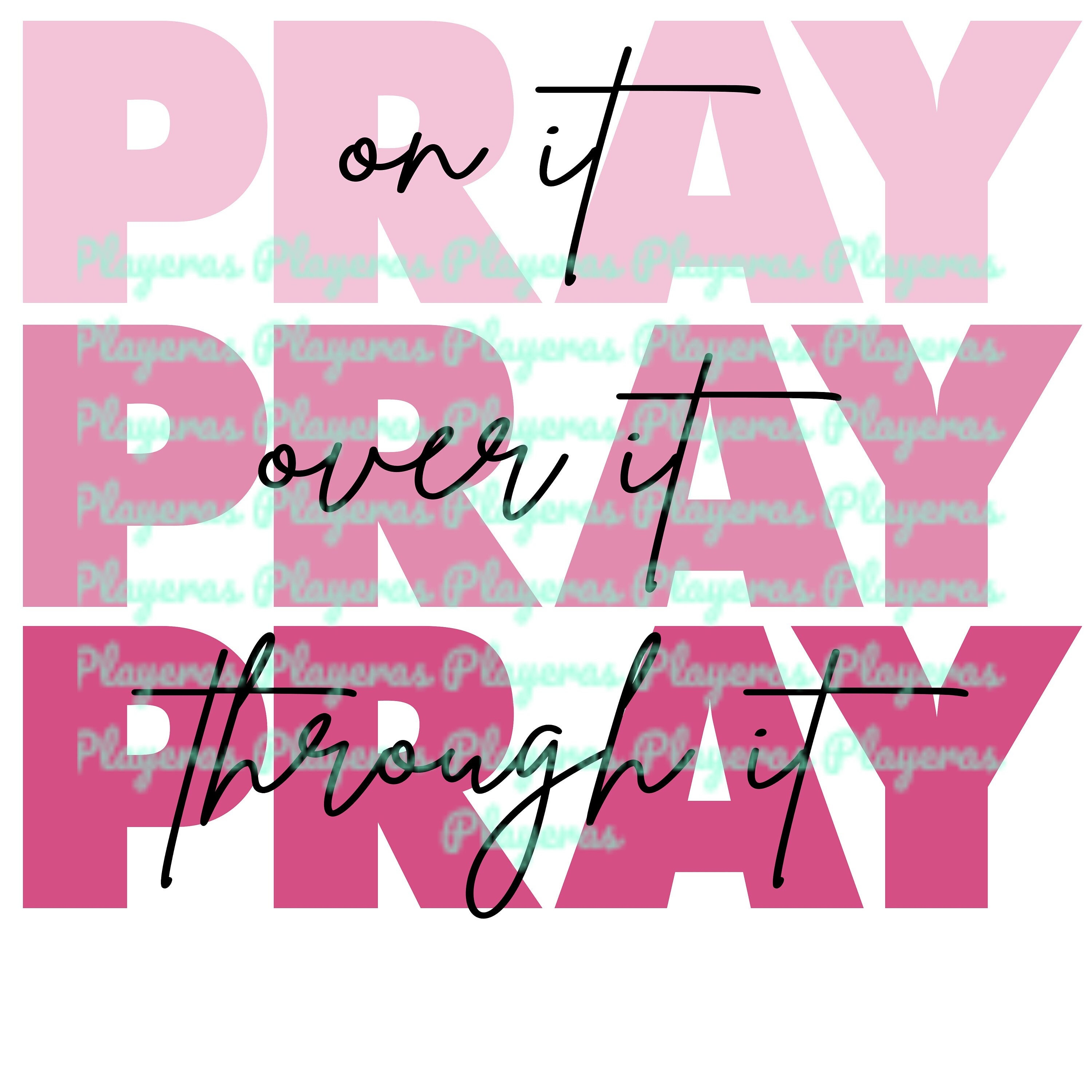 Pray On It PINK Sublimation Transfer Ready To Press | Etsy