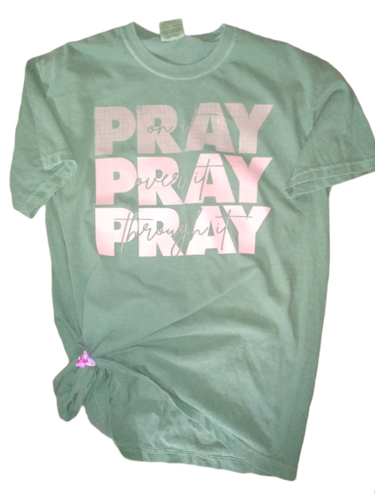 Pray On It Pink Screen Print Transfer Ready To Press | Etsy