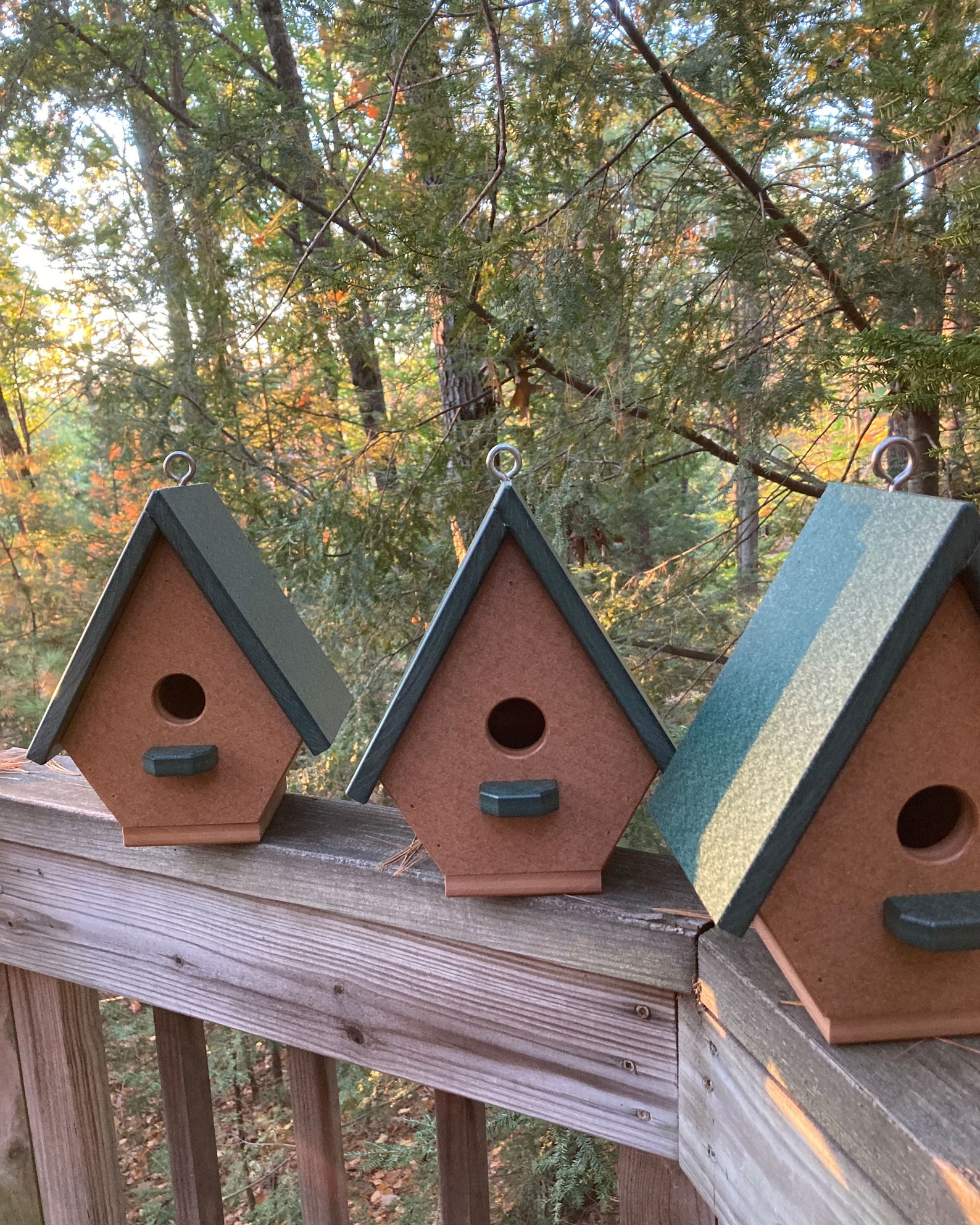 Classic Wren Poly Birdhouse Cedar with Green Roof Etsy