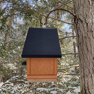 Classic Wren Poly Birdhouse, Cedar with Black Roof image 10